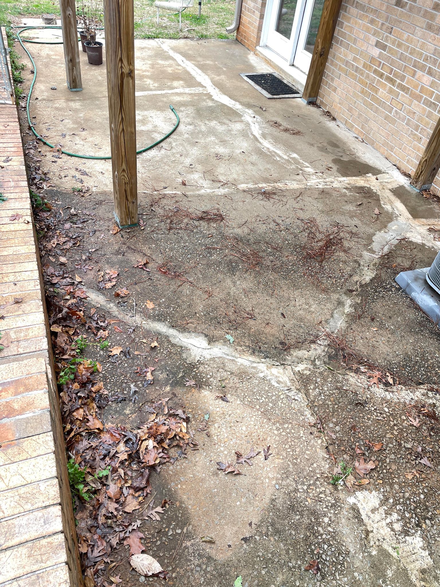 Pretty DIY Concrete Slab Patio Makeover (On A Budget) - House On Austin
