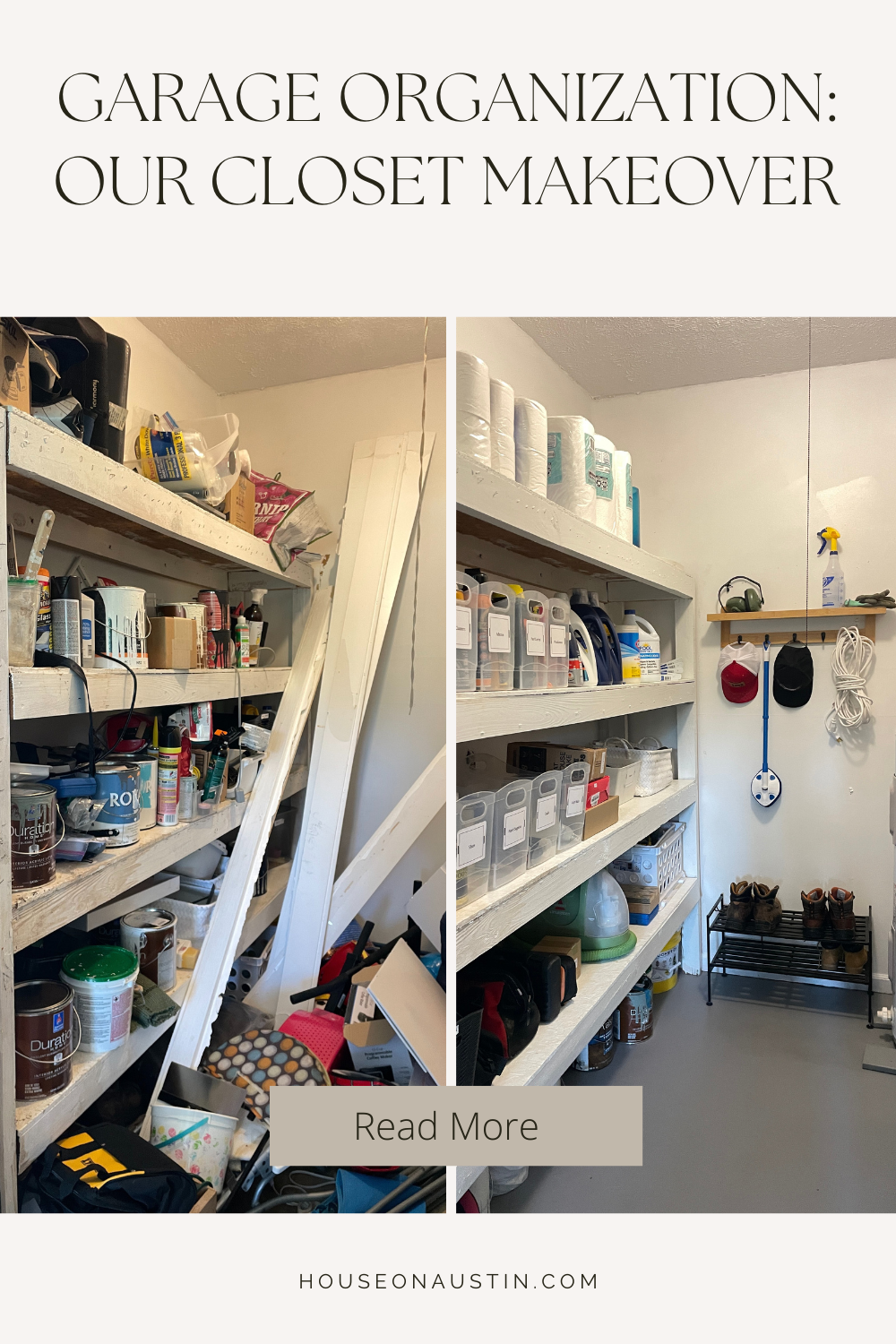 Closet Makeover: Creating a Tiny Garage Out of A Closet - House On Austin