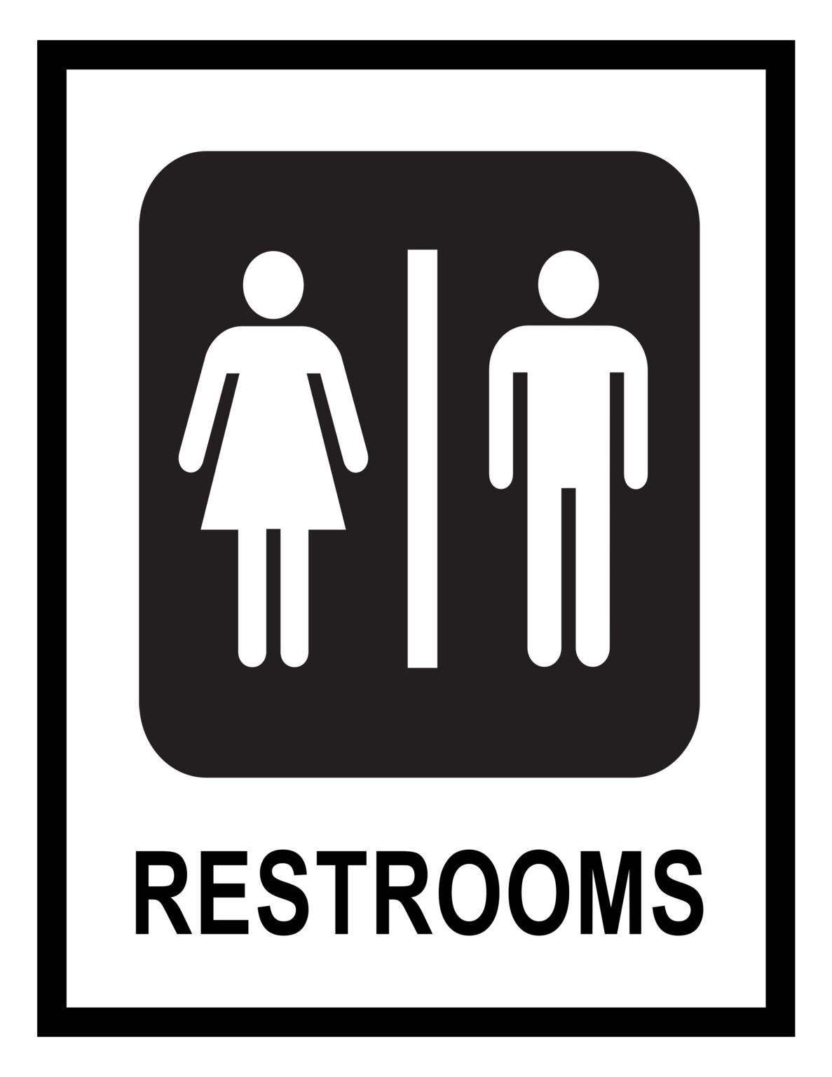 FREE Printable Restroom Signs - House On Austin
