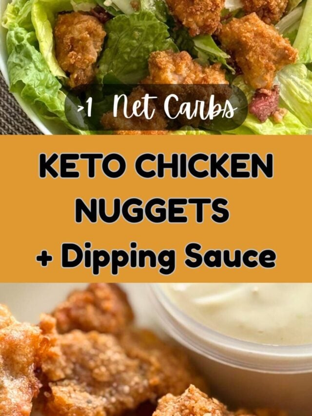 Crispy Keto Chicken Nuggets + Dipping Sauce