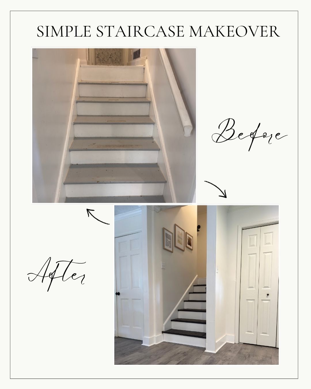 Simple DIY Staircase Makeover - House On Austin