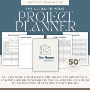 Printable Home Project Planner {Bold Blue}