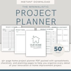 Printable Home Project Planner {Minimalistic}