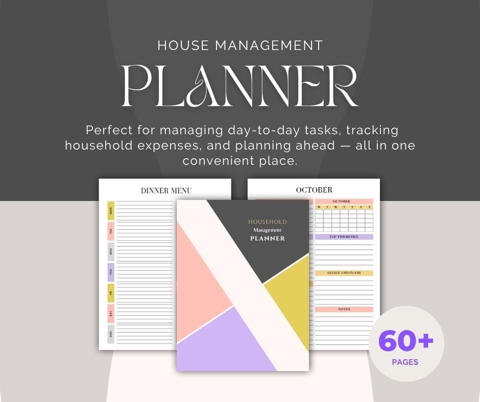 Printable House Management Planner